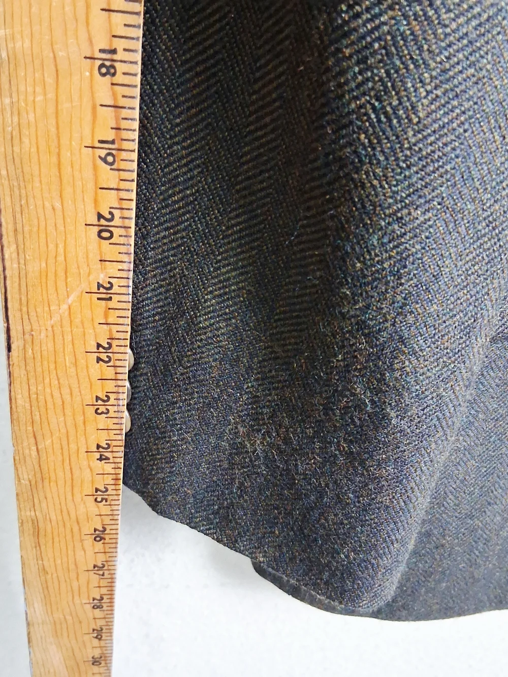 VTG Oscar de la Renta Herringbone Tweed Blazer Jacket 42R Wool 3 Button Brown